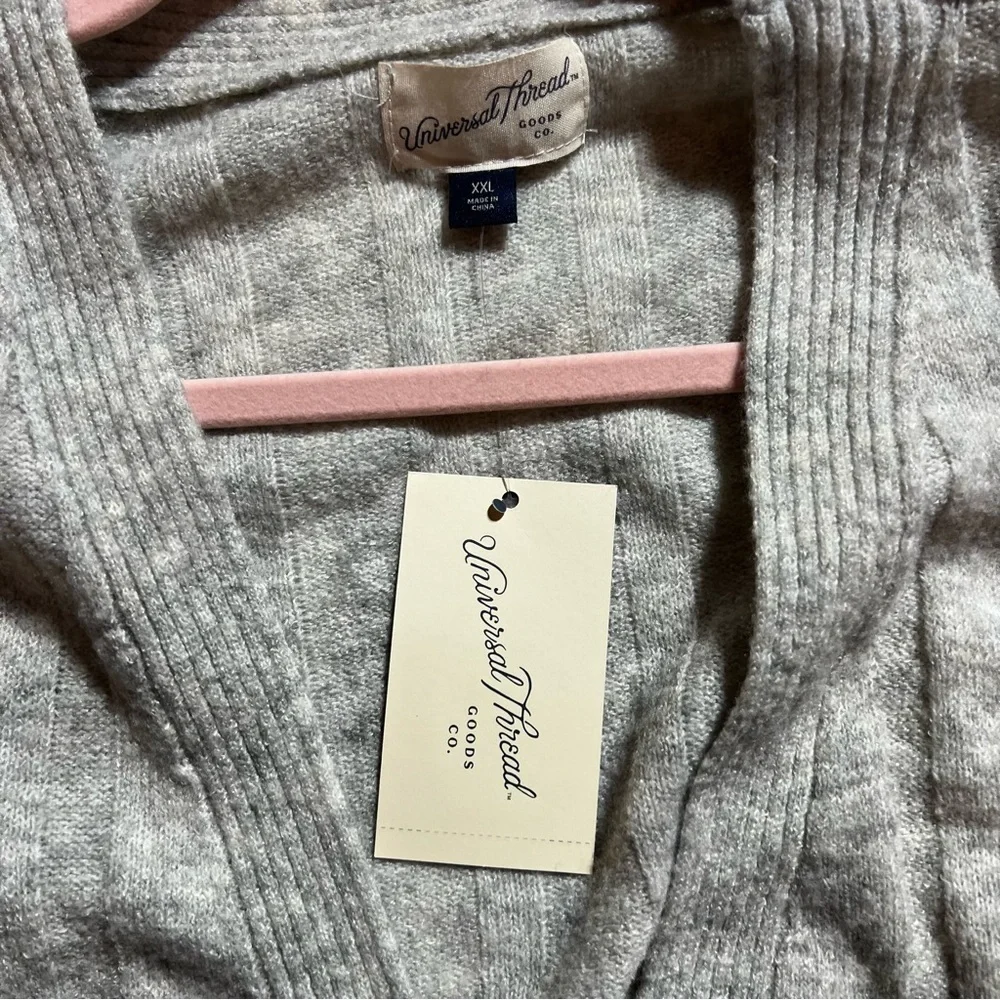 NWT Universal Thread Women's Light Gray Cardigan- XXL